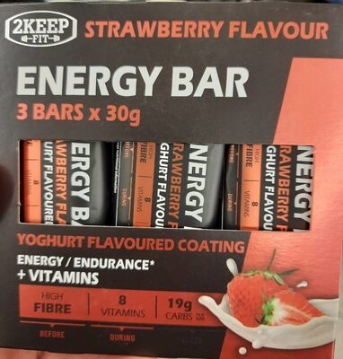 Energy bars - yoghurt flavoured coating front packaging