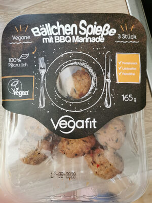 Bällchen Spieße mit BBQ Marinade front packaging