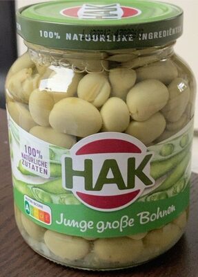 Junge große Bohnen front packaging