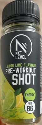 NXT Level Lemon Lime Flavour Pre-Workout Shot 60 ml