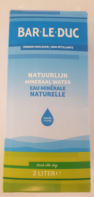 Natuurlijk mineraalwater front packaging