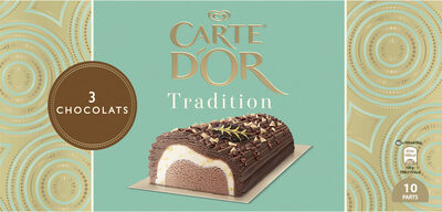 Carte D'or Tradition Glace Buche 3 Chocolats 10 parts 1L
