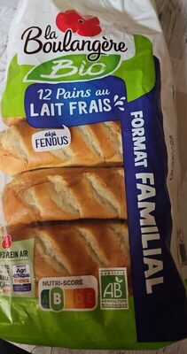 12 pains au lait frais bio