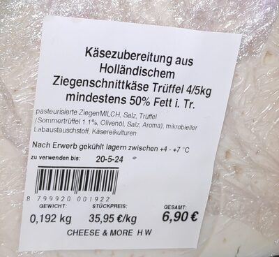 Ziegen-Käse Trüffel 50 %