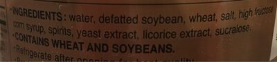 Naturally brewed soy sauce ingredients label