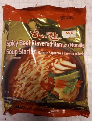 120G X 3 Pulmuone Korean Spicy Beef Soup Chopped Noodle Ramen No Fried Noodle