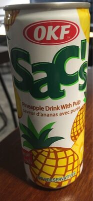 Pineapple Drink With Pulp front packaging