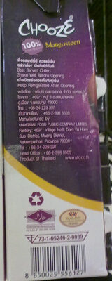 Mangosteen wit mixed juice