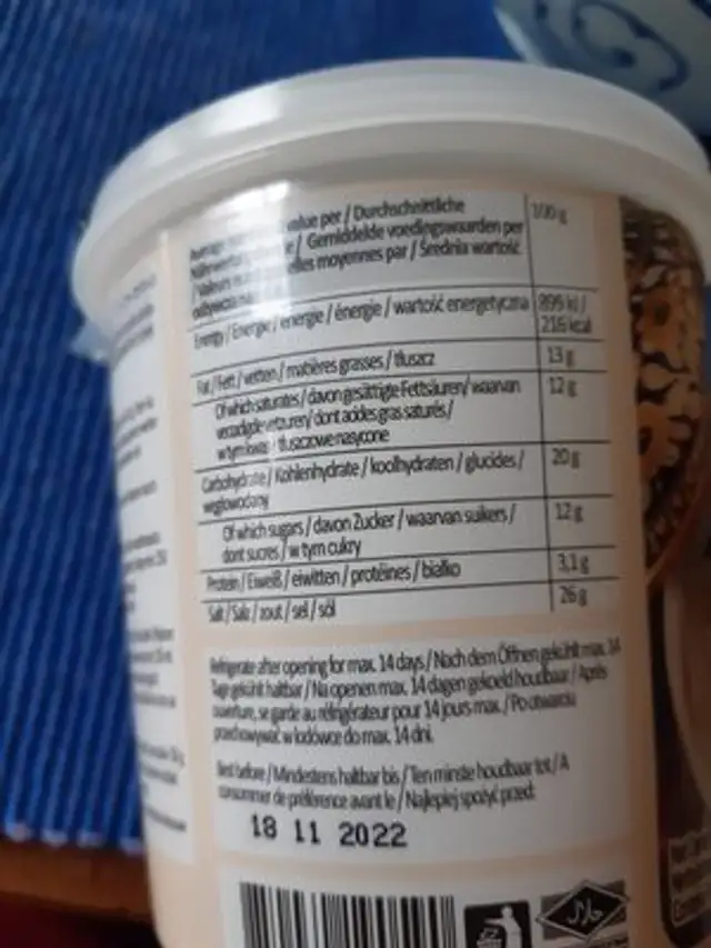Thai Tom Ka Gewürzpaste 400 g = Lobo Thailand nutrition facts table