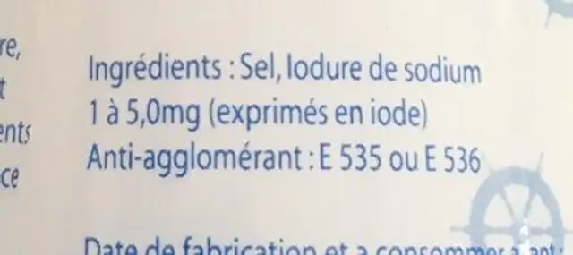 Sel Fin De Mer ingredients label