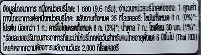 เนสกาแฟ nutrition facts table