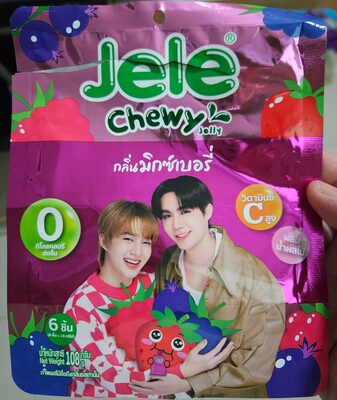 เจเล่ ชิววี่ เยลลี่ วุ้นสําเร็จรูปคาราจีแนนผสมบุกผงและน้ำองุ่นขาว 5% กลิ่นมิกซ์เบอรี่