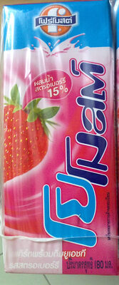 นมเปรี้ยวรสสตรอเบอร์รี่ front packaging