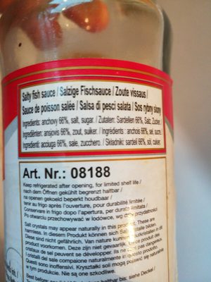 Nam pla ingredients label