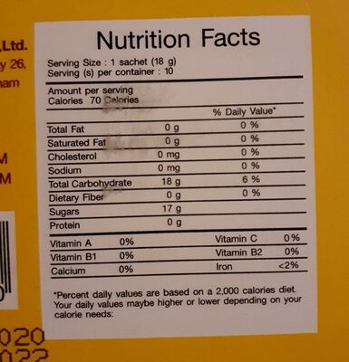Gingen Ingefærte med Honning 180g nutrition facts table