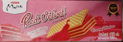 Vedan more - Bánh kem xốp hương red velvet front packaging