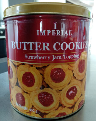 Butter Cookies Strawberry Jam Topping front packaging