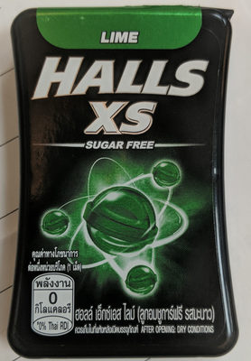 Halls XS Lime sugar free front packaging