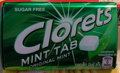 คลอเร็ท มินต์ แท็บ ออริจินัล มินต์ front packaging