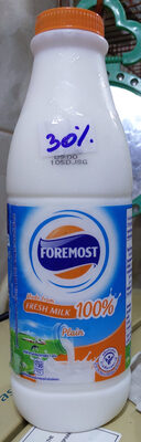 น้ำนมโค รสจืด พาสเจอร์ไรส์ โฟร์โมสต์ front packaging