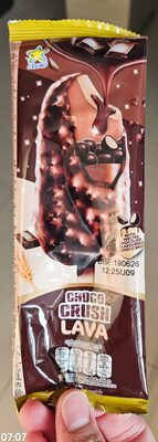 ช็อกโก้ ครัช ไอศกรีมรสช็อกโกแลตสอดไส้ซอสรสช็อกโกแลตและคริสปี้บอลรสช็อกโกแลต เคลือบด้วยซ็อกโกแลตผสมครัมเบิ้ล (ไอศกรีมตัดปนผสม)