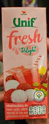 น้ำผักผลไม้ผสมน้ำลิ้นจี่ 40%