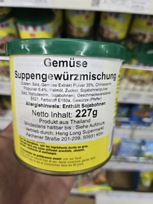 Lee (S) Vegetable Broth Mix 24 8Z ingredients label