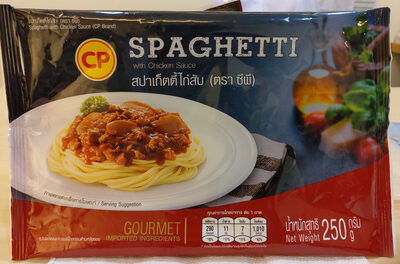 สปาเก็ตตี้ไก่สับ ซีพี front packaging