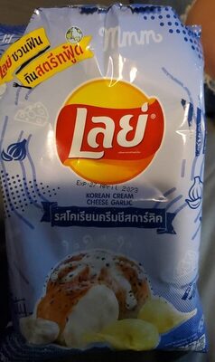 Korean Cream Cheese Garlic Chips front packaging