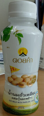 นมถั่วเหลืองผสมวุ้นมะพร้าว