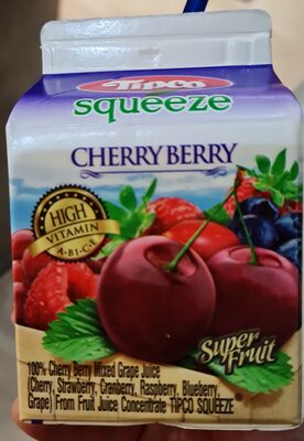 นํ้าเชอร์รี่เบอร์รี่ ผสมนํ้าองุ่นรวม 100%