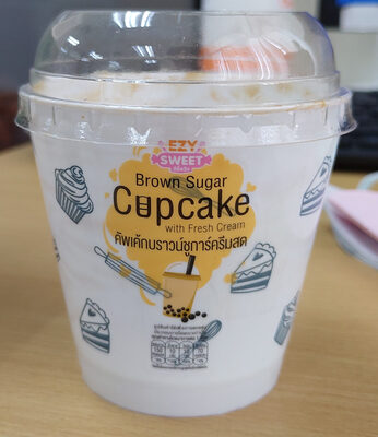 คัพเค้กบราวน์ชูการ์ครีมสด front packaging