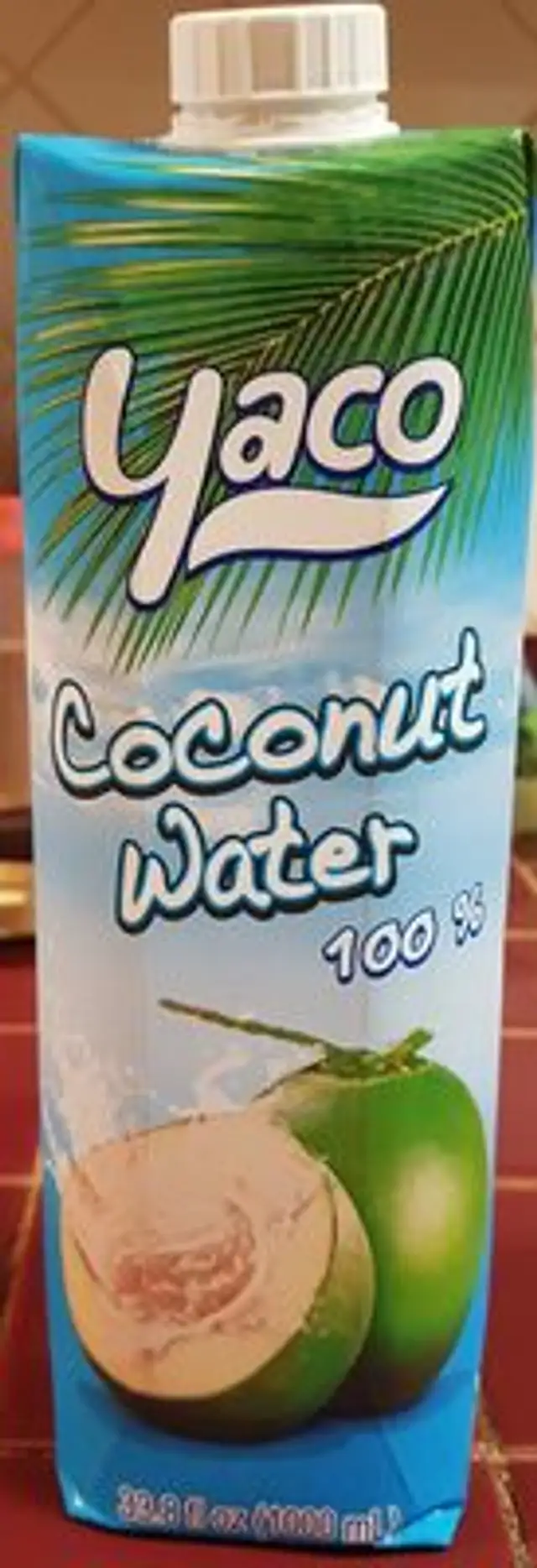 Yaco Coconut Water ingredients label