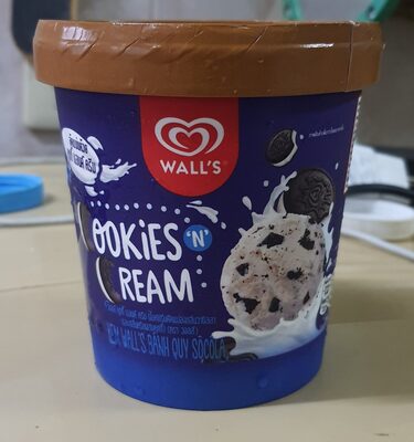 ไอศกรีมดัดแปลงกลิ่นวานิลลาและกลิ่นครีมผสมคุกกี้ - 240 g