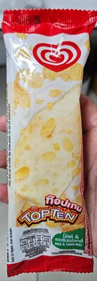 ไอศกรีม ท็อปเทน มิลค์&คอร์นเฟลกส์ front packaging