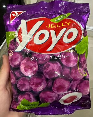 โย โย ขนมเยลลี่เจลาตินผสมน้ำองุ่น 10% front packaging