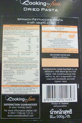พาสต้าเฟตตูชินี่ ผักโขม