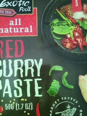 Red curry paste (pâte de curry rouge) front packaging