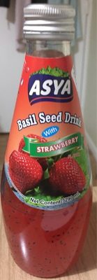 Basil seed drink strawberry