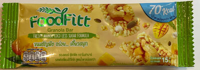 ซองเดอร์ ฟุ๊ตฟิต กราโนล่าบาร์ รสเฟรชชี่แมงโก้โคโค่ สูตรน้ำตาลน้อยกว่า