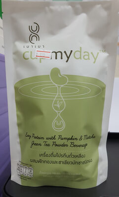 เครื่องดื่มโปรตีนถั่วเหลืองผสมฟักทองและชาเขียวมัทชา