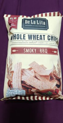 Whole wheat chips smoky bbq flavor front packaging