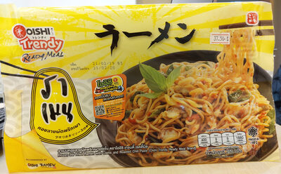 ราเมนหอยลายผัดพริกเผาแช่แข็ง โออิชิ เทรนดี้ เรดดี้มีล