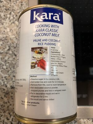 Coconut milk front packaging