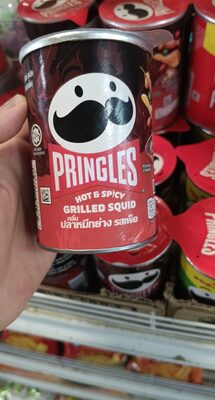 มันฝรั่งแผ่นทอดกรอบ กลิ่นปลาหมึกย่าง รสเผ็ด