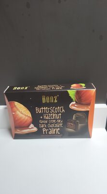 Butterscotch + Hazelnut Flavour Creme-filled Dark Chocolate Praline