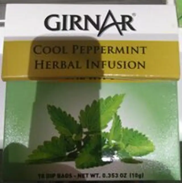 Cool peppermint herbal infusion