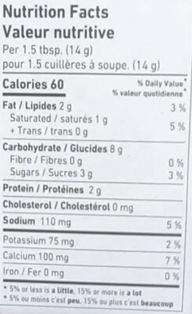 Gulab Jamun mix nutrition facts table