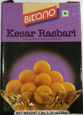 Kesar Rasbari Barfi front packaging