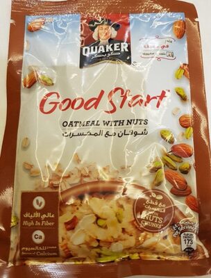 Oatmeal with nuts front packaging